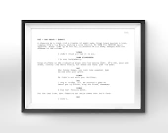 Tombstone Screenplay Art Print: Minimalist Movie Script (Digital Download 8x10 inch)