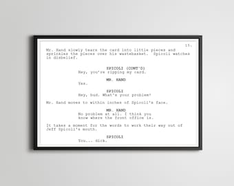 Plakat scenariusza filmu „Beztroskie czasy w Ridgemont High”: Spicoli kontra pan Hand