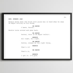 Do The Right Thing - Screenplay POSTER! (up to 24&quot; x 36&quot;) - Film - Movie - Writing - 1989 - Spike Lee - Samuel L. Jackson - Martin Lawrence