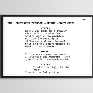 Pretty Woman - Screenplay Movie Poster (up to 24&quot; x 36&quot;) - Fairy Tale - Julia Roberts - Richard Gere - Romance