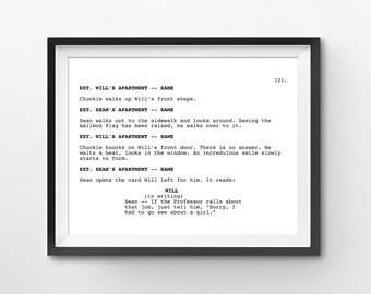 Good Will Hunting Script Print: Matt Damon, Ben Affleck (8x10 Digital Download)