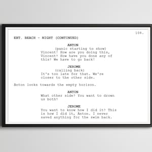 Gattaca - Screenplay Movie Poster (up to 24&quot; x 36&quot;) - 1997 - Film - Script - Art - SciFi - Ethan Hawke - Jude Law - Uma Thurman - Future