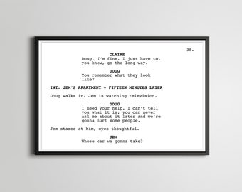 The Town Movie Poster: Ben Affleck Film Script Art