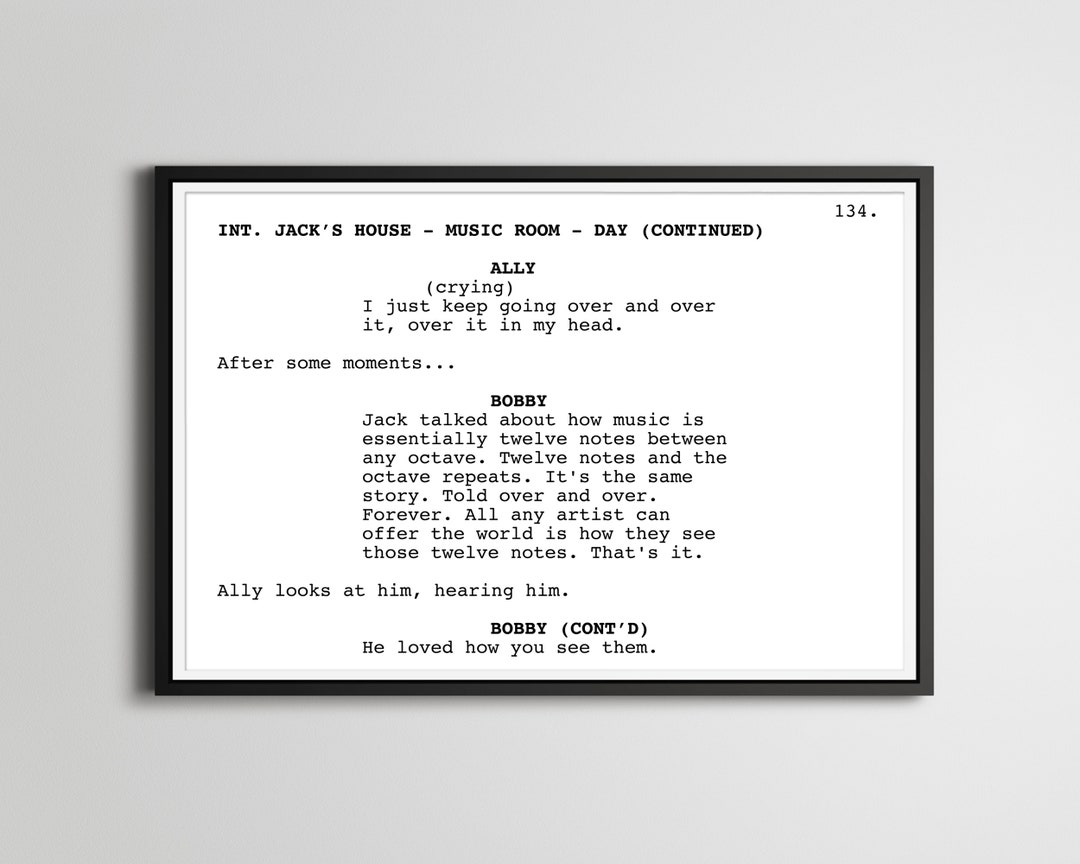 A Star is Born Screenplay Movie Poster up to 24 X - Etsy