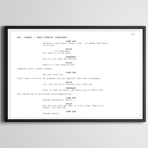 Seven Movie Script Poster: "What's in the Box" Scene