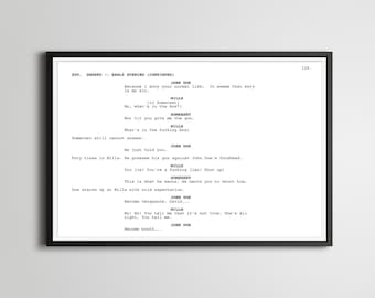 Seven Movie Script Poster: "What's in the Box" Scene