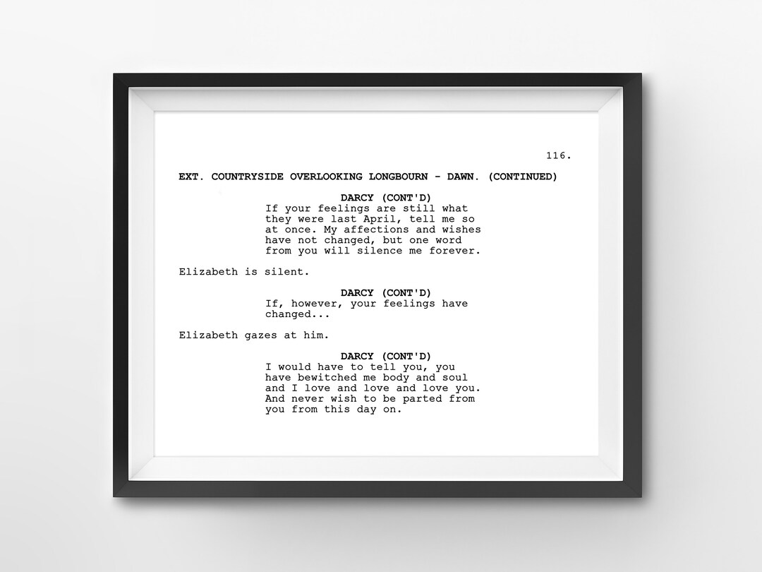 Heavy Metal Script Rpide Pride & Prejudice Screenplay Poster - 8x10 Digital Download - Print at ...