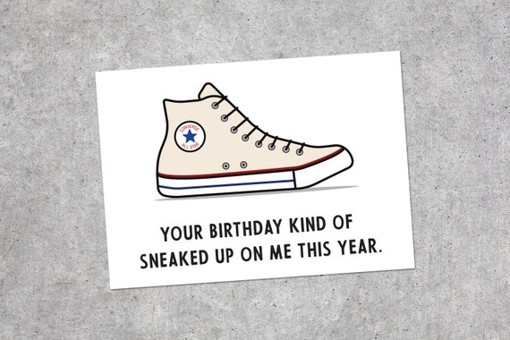 CONVERSE BIRTHDAY CARD Funny Card 