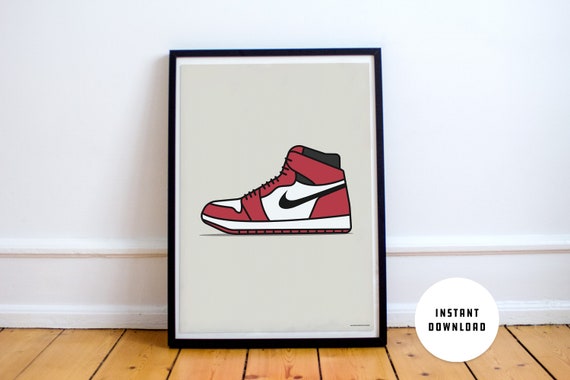 Nike Sneaker Poster Instant Download 