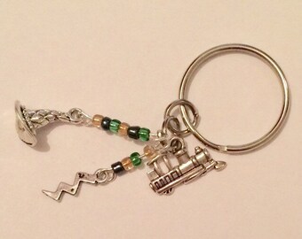 Wizard inspired keyring, Movie Wizard gift, 207 by CraftyLittleMonketGB