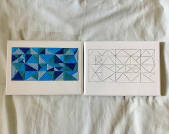 Geometric Embroidery Kit - With or without threads and needle