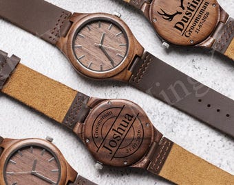 Personalized Watches for Men, Custom Wrist Watch, Groomsmen Gifts, Best Man Gift, Boyfriend Gift, Gifts for Dad