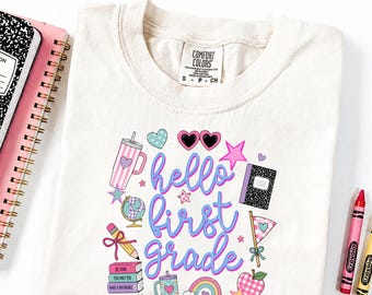 Back To School Shirt, Grade Level Tee, Teacher T-shirt, Comfort Colors Shirt, Teacher Appreciation Gift, Back To School Tee
