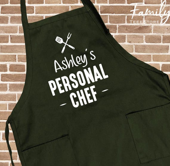 Your NAME Personal Chef, Grill Apron, Personalized Apron, Gifts For Him, Funny Grill Apron, Valentine’s Day Gift