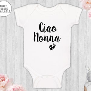 Ciao Nonna - Baby Bodysuit  - Pregnancy Announcement  Gift - Nonna Gift