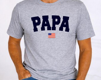 T-shirt drapeau papa des États-Unis, t-shirt patriotique, cadeau de fête des pères