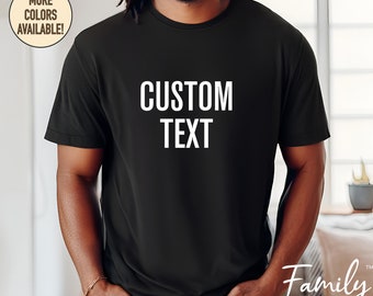 Chemise avec texte personnalisé, chemise personnalisée, t-shirt personnalisé, cadeau personnalisé, chemise mari, t-shirt grand-père, cadeau de fête des pères