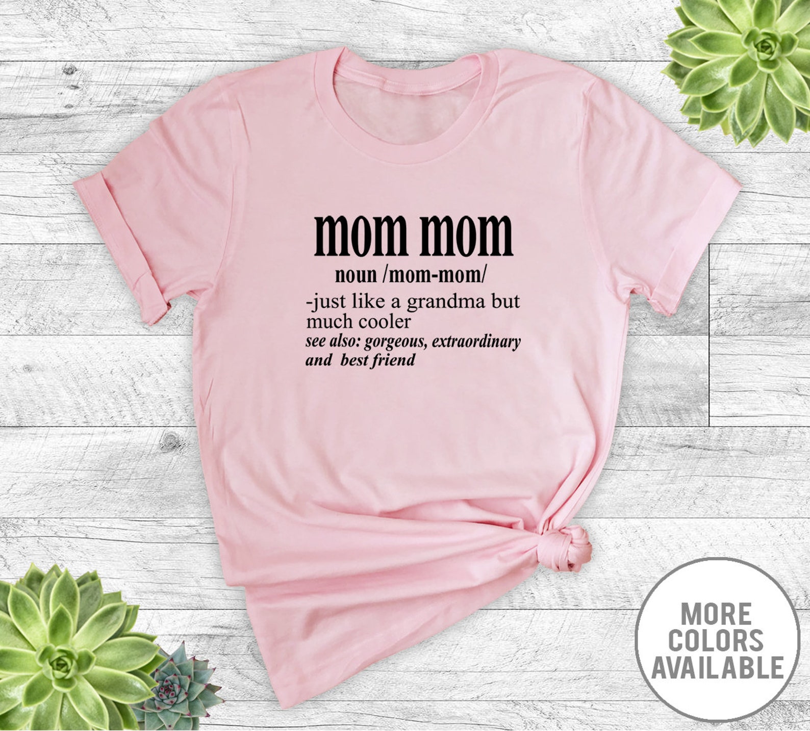 Mom Mom Noun Unisex Tshirt Mom Mom Shirt Mom Mom Gift Etsy