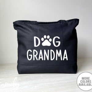 Dog Grandma  - Zippered Tote Bag - Dog Grandma Tote Bag - Dog Grandma Gift -  Gifts For Dog Grandma