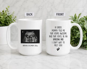 Personalized  Dad To Be Mug, Pregnancy Reveal Gift, First Father's Day Gift