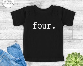 Four Birthday T-Shirt - 4th Birthday Shirt - 4th Birthday Tee Shirt - Boys 4th Birthday T-Shirt