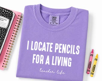 T-shirt enseignant drôle, chemise couleurs confort, cadeau de remerciement pour enseignant, t-shirt premier jour d'école