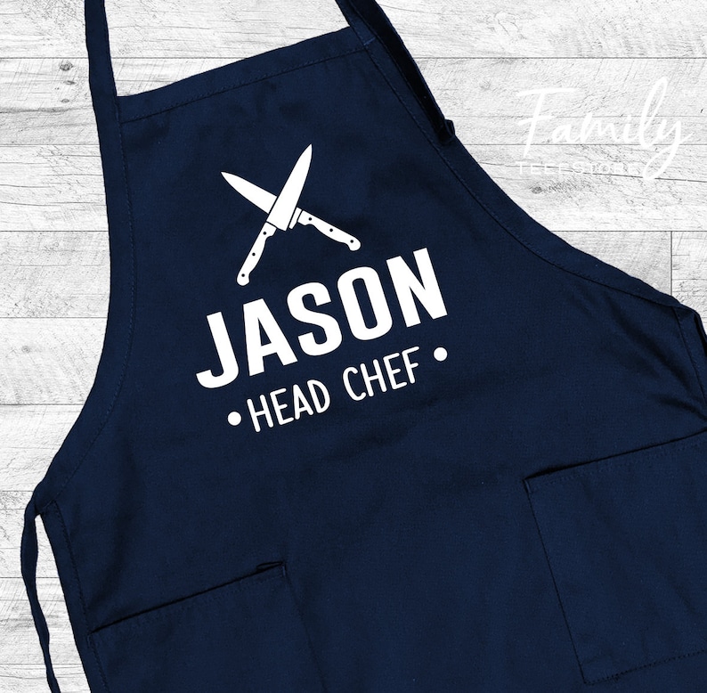 Personalized Head Chef Apron, Custom Name Apron, Personalized Apron, Grilling Gift, Father's Day Gift image 1