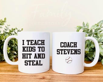Mug entraîneur de baseball, tasse entraîneur personnalisée, cadeau drôle entraîneur de baseball
