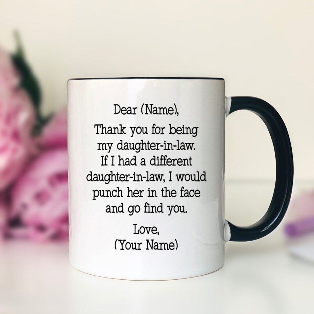 Thank　Etsy　NAME　Dear　For　Mug　Daughter-In-Law　You　My　Being　日本