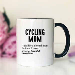 Cycling Mom Just Like A Normal Mom Coffee Mug  Cycling  Gift  Cycling  Mug  Funny Cycling  Mom Gift