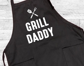 Grill Daddy - Grill Apron - BBQ Apron - Husband Gift - Funny Apron - Funny Father's Day Gift