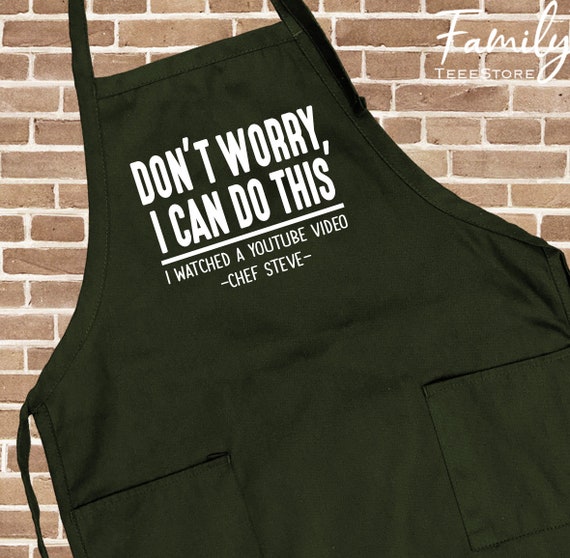 Personalized Grill Apron for Men, Custom BBQ Mens Apron, Funny