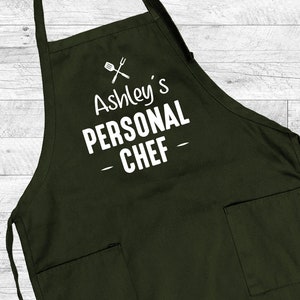 Your NAME Personal Chef  - Grill Apron - Personalized Apron - Gifts For Him -  Funny Grill Apron - Funny Valentine’s Day Gift