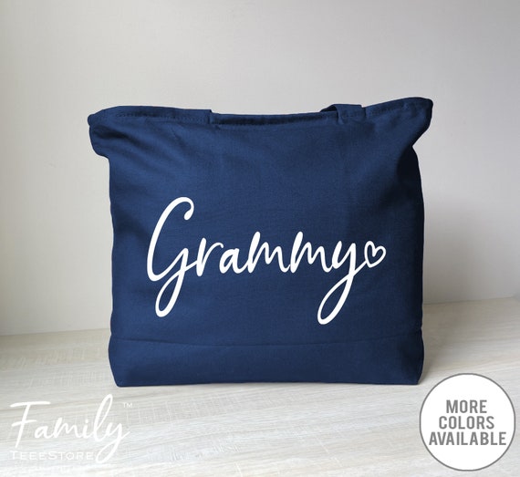 Grammy Heart - Zippered Tote Bag - Grammy Tote Bag - Grammy Gift