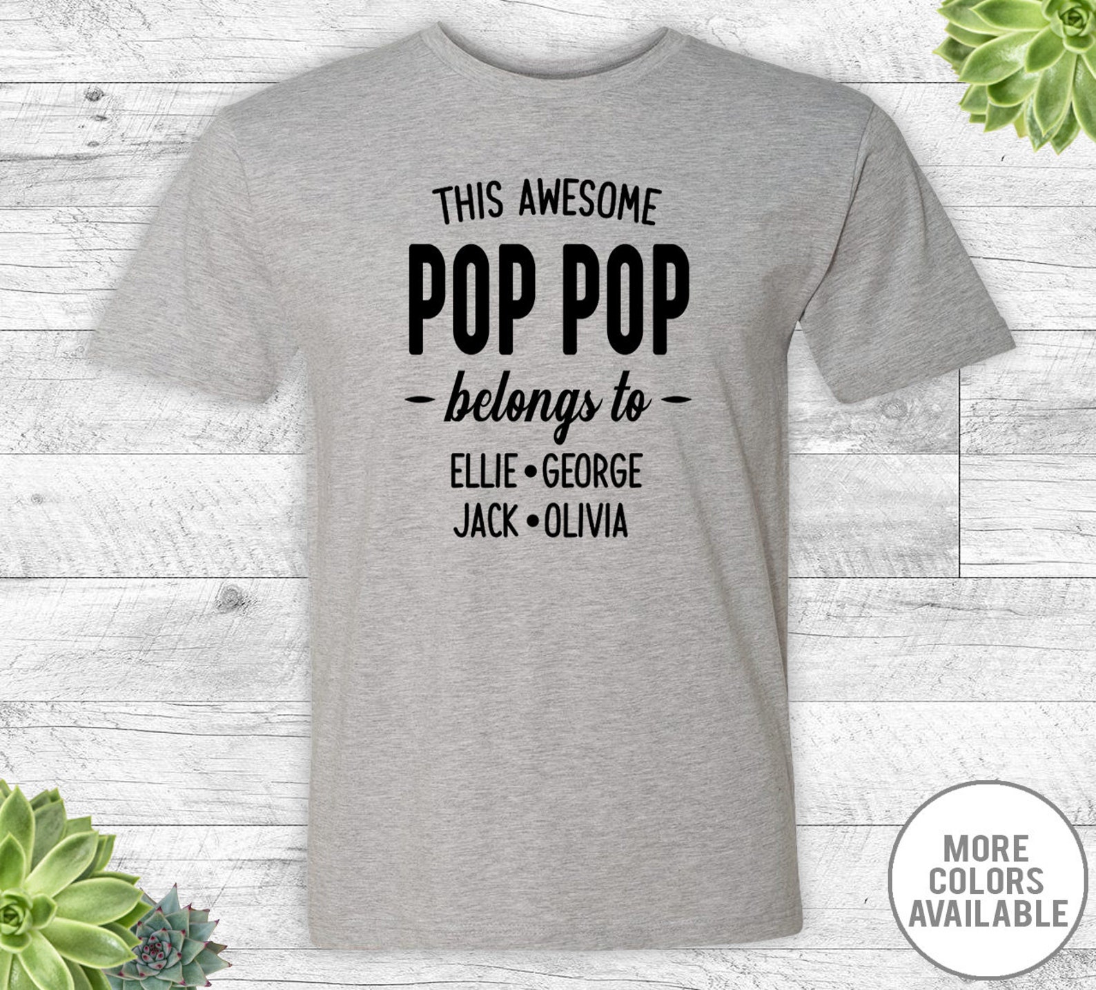 This Awesome Pop Pop Belongs To... unisex Shirt Pop Pop | Etsy