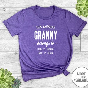 This Awesome Granny Belong to ... - Unisex T-Shirt - Granny Shirt - Personalized Granny Gift - Personalized Granny Shirt - UP TO 8 NAMES