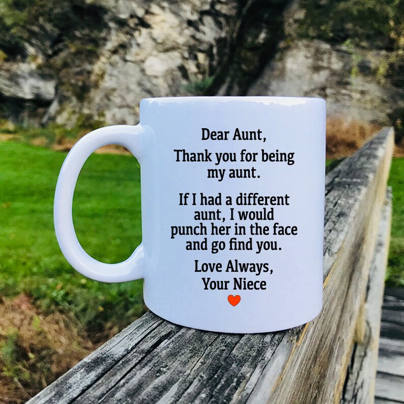 Dear Aunt Thank You For Being My Aunt... Mug Aunt Mug Etsy