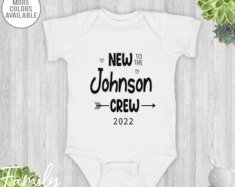 New To The Family Crew - Baby Bodysuit -  Personalized Baby Bodysuit - New Baby Gift - Baby Shower Gift