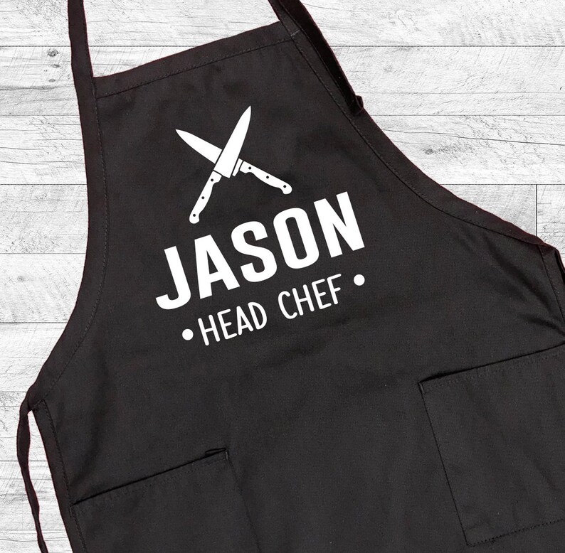 Personalized Head Chef Apron, Custom Name Apron, Personalized Apron, Grilling Gift, Father's Day Gift image 2