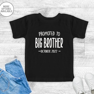 Promoted To Big Brother - Toddler Shirt -  Promoted To Big Brother Shirt - Brother Tee - Pregnancy Reveal