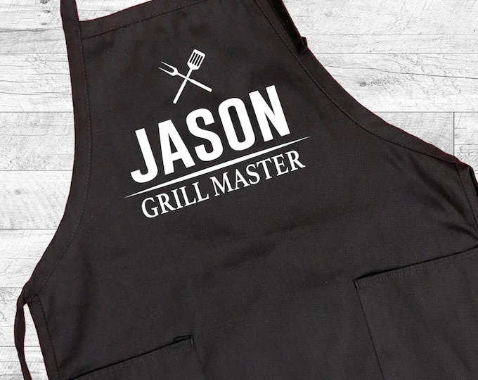 Personalized Grill Apron - Custom Apron - Personalized Apron - Gifts For Him - Funny Gift