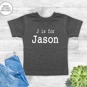 Custom Alphabet Boy Name T-Shirt - Toddler Name Shirt - Personalized Shirt - Custom Name Tee