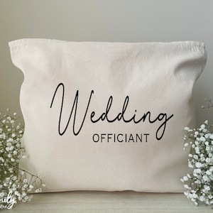 Wedding Officiant - Zippered Tote Bag - Wedding Officiant Gift - Wedding Officiant Tote Bag -  Wedding Gift