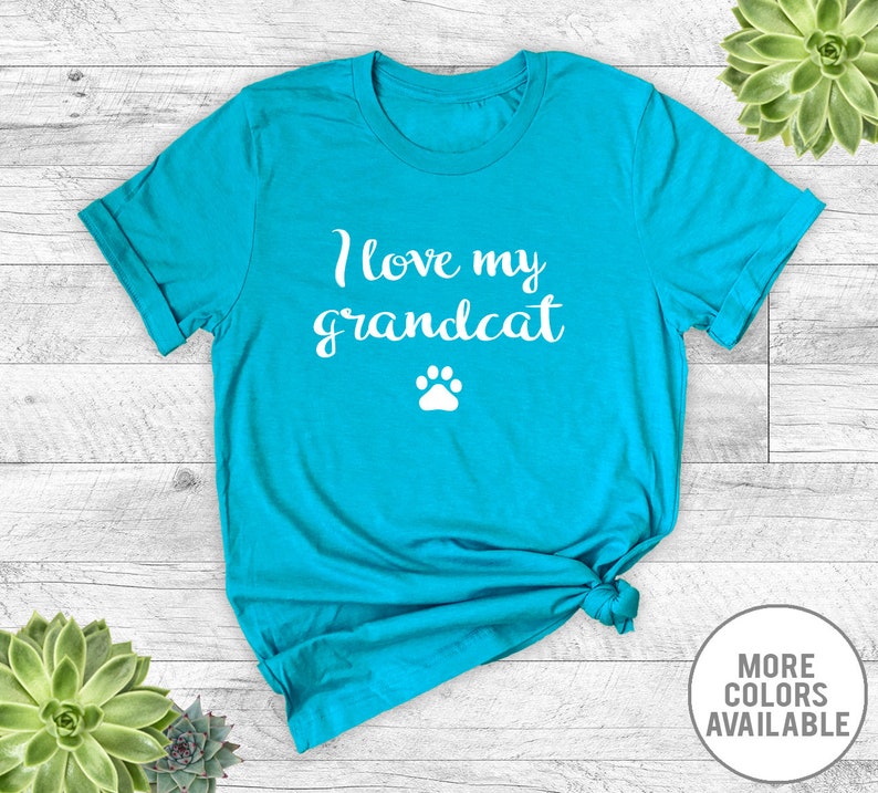 I Love My Grandcat Unisex Tshirt Cat Grandma Shirt Cat Etsy