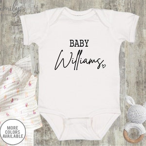 Custom Name Baby Bodysuit - Personalized Baby Name Bodysuit  Pregnancy Announcement Gift