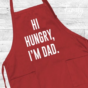 Hi Hungry I'm Dad Grill Apron, BBQ Apron, Funny Dad Apron, Father's Day Gift bild 3