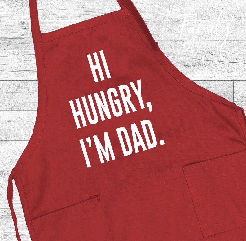 Hi Hungry I'm Dad Grill Apron, BBQ Apron, Funny Dad Apron, Father's Day Gift bild 3