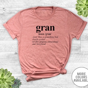 Gran Noun - Unisex T-Shirt - Gran Shirt - Gran Gift - Gift For Gran - Pregnancy Reveal Gift