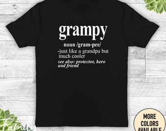 Grampy Just Like A Grandpa But Much Cooler - Unisex  T-Shirt - Grampy Gift - Pregnancy Reveal - New Grampy Gift - Grampy To Be