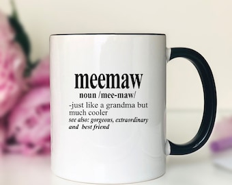 Meemaw Noun Coffee Mug  Meemaw Gift   Meemaw Mug  Gift For Meemaw